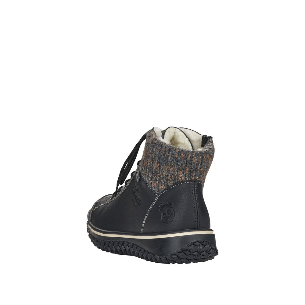 Rieker Synthetic Material Women's Short Z4243-01 Ankle Boots - Black Combination eJvRc44H