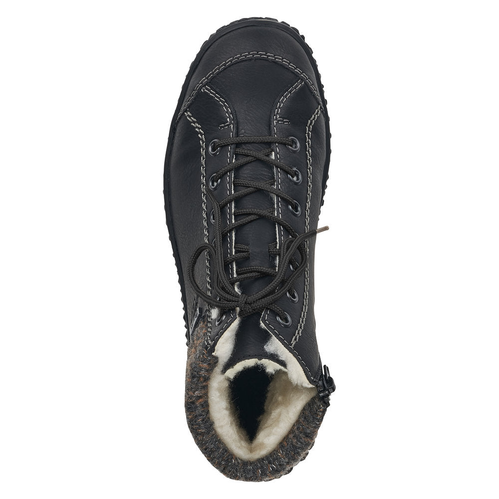 Rieker Synthetic Material Women's Short Z4243-01 Ankle Boots - Black Combination eJvRc44H