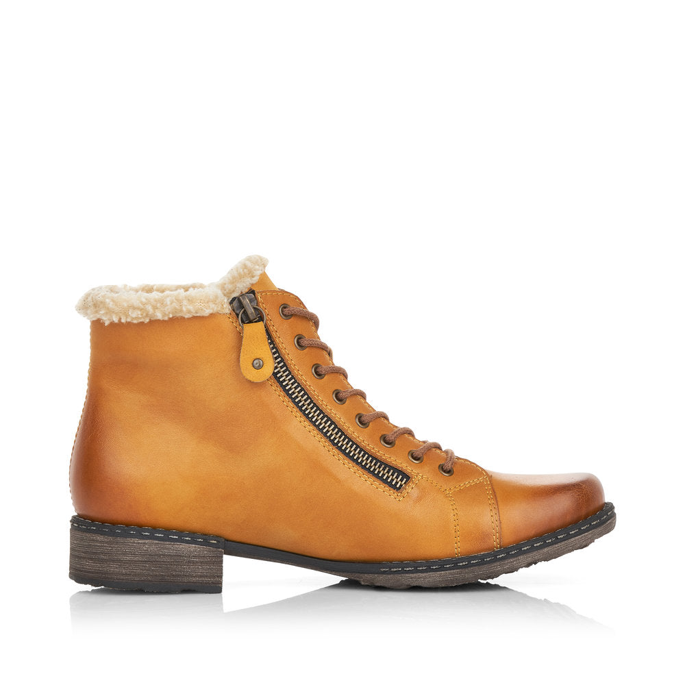 Remonte Leather Women's Mid Height D4372-01 Mid-Height Boots - Yellow Combination 6GPYjIMi