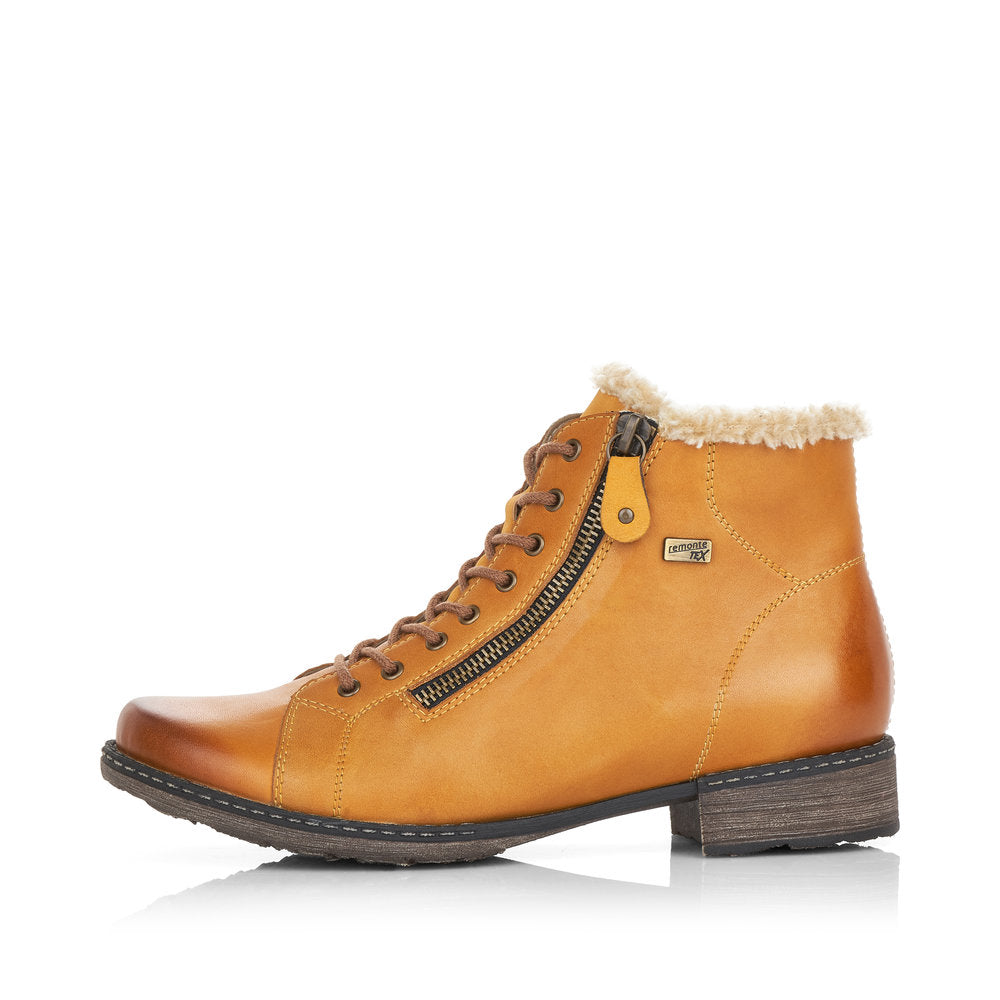Remonte Leather Women's Mid Height D4372-01 Mid-Height Boots - Yellow Combination 6GPYjIMi
