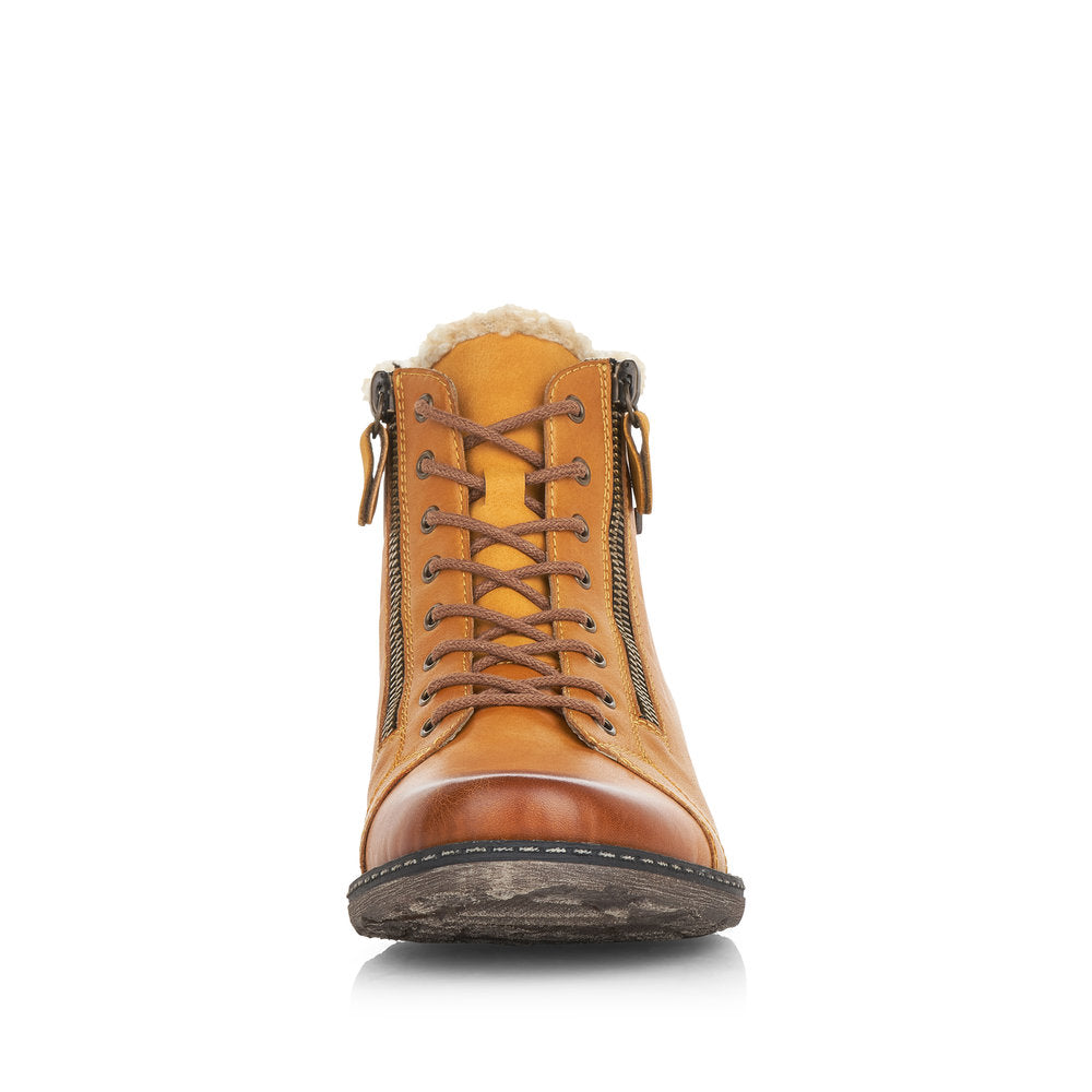 Remonte Leather Women's Mid Height D4372-01 Mid-Height Boots - Yellow Combination 6GPYjIMi