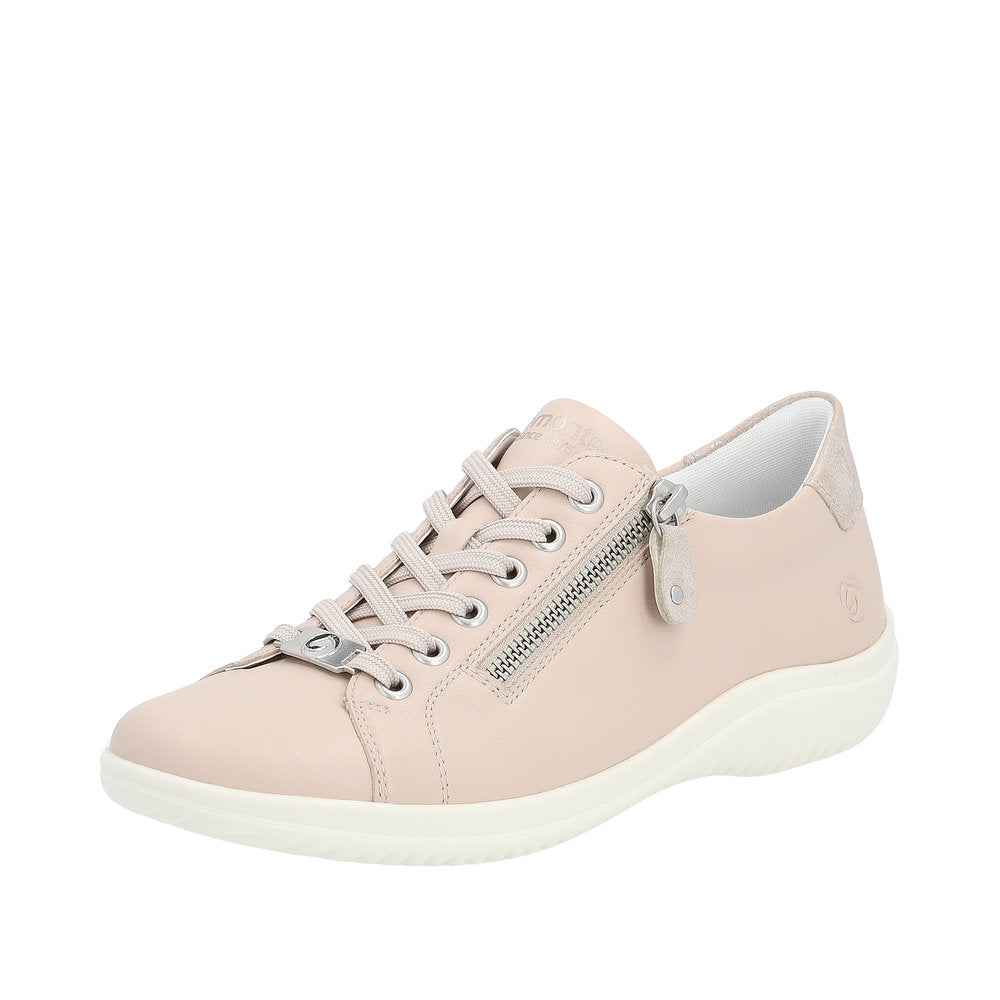Remonte Women's Style D1E03 Athletic Lace-Up With Zip - Pink