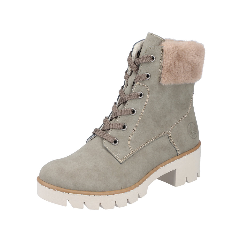 Rieker Synthetic Material Women's Short X5718 Ankle Boots - Green