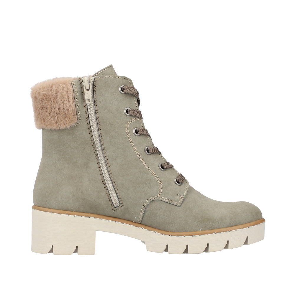 Rieker Synthetic Material Women's Short X5718 Ankle Boots - Green jHlwpSLi