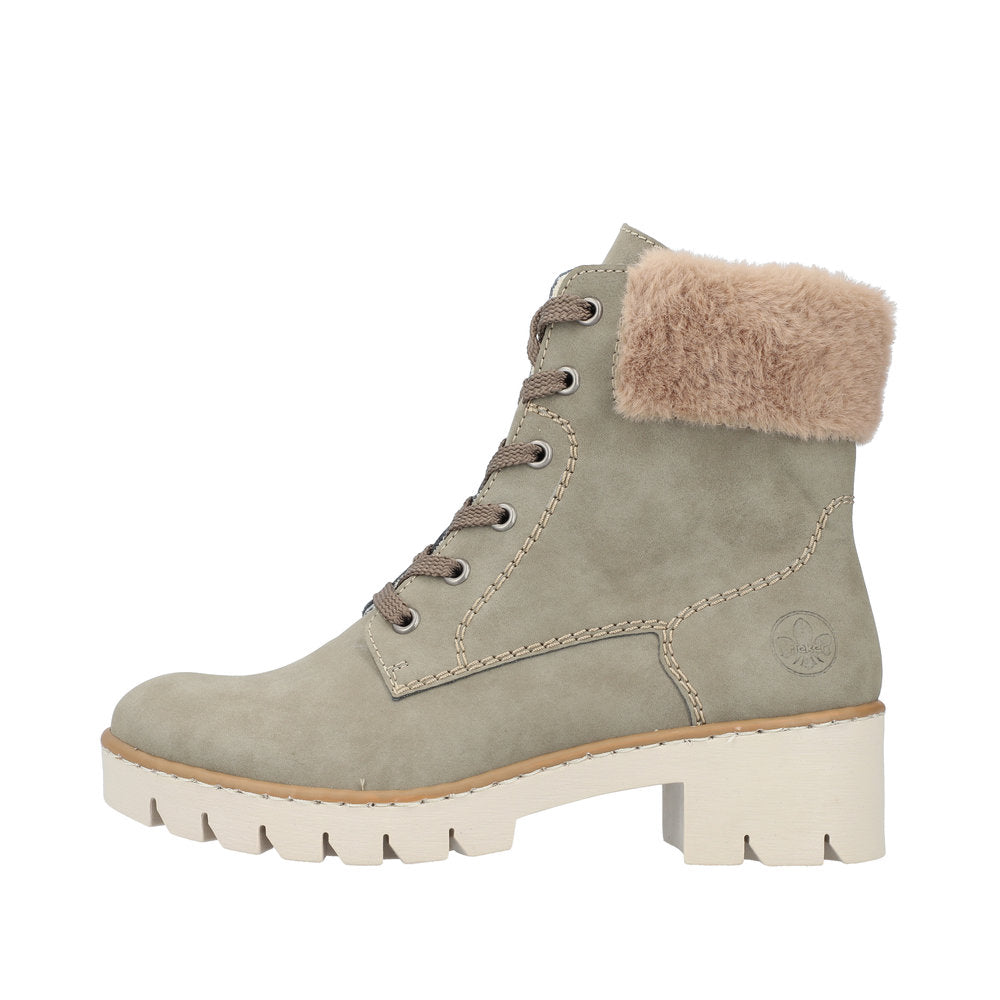 Rieker Synthetic Material Women's Short X5718 Ankle Boots - Green jHlwpSLi