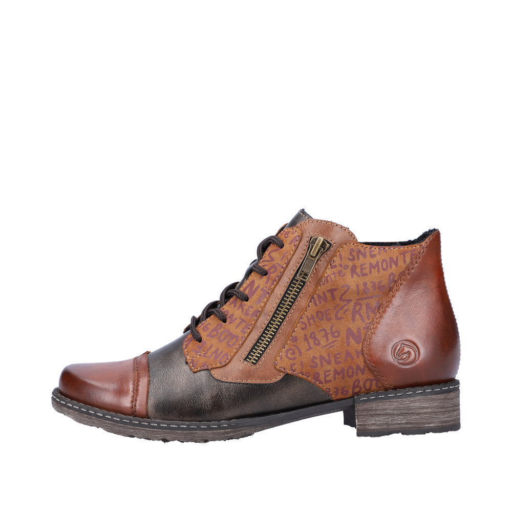 Remonte Synthetic Material Women's Mid Height D4378 Mid-Height Boots - Brown Combination Qp6idk0k