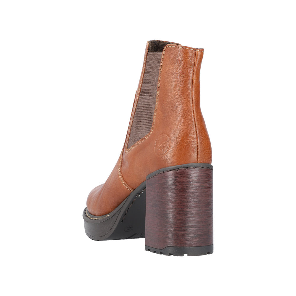 Rieker Synthetic Material Women's Short Y4151 Ankle Boots - Brown a4I9FGAd