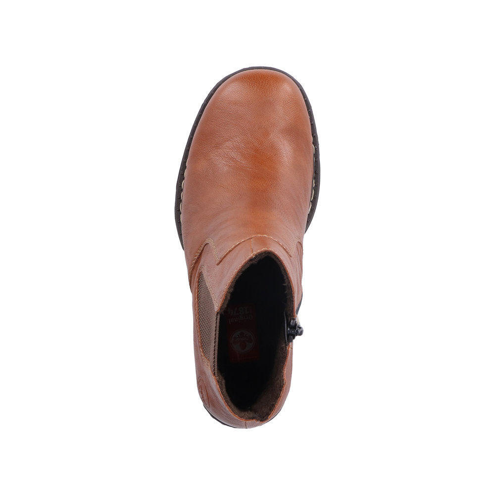 Rieker Synthetic Material Women's Short Y4151 Ankle Boots - Brown a4I9FGAd