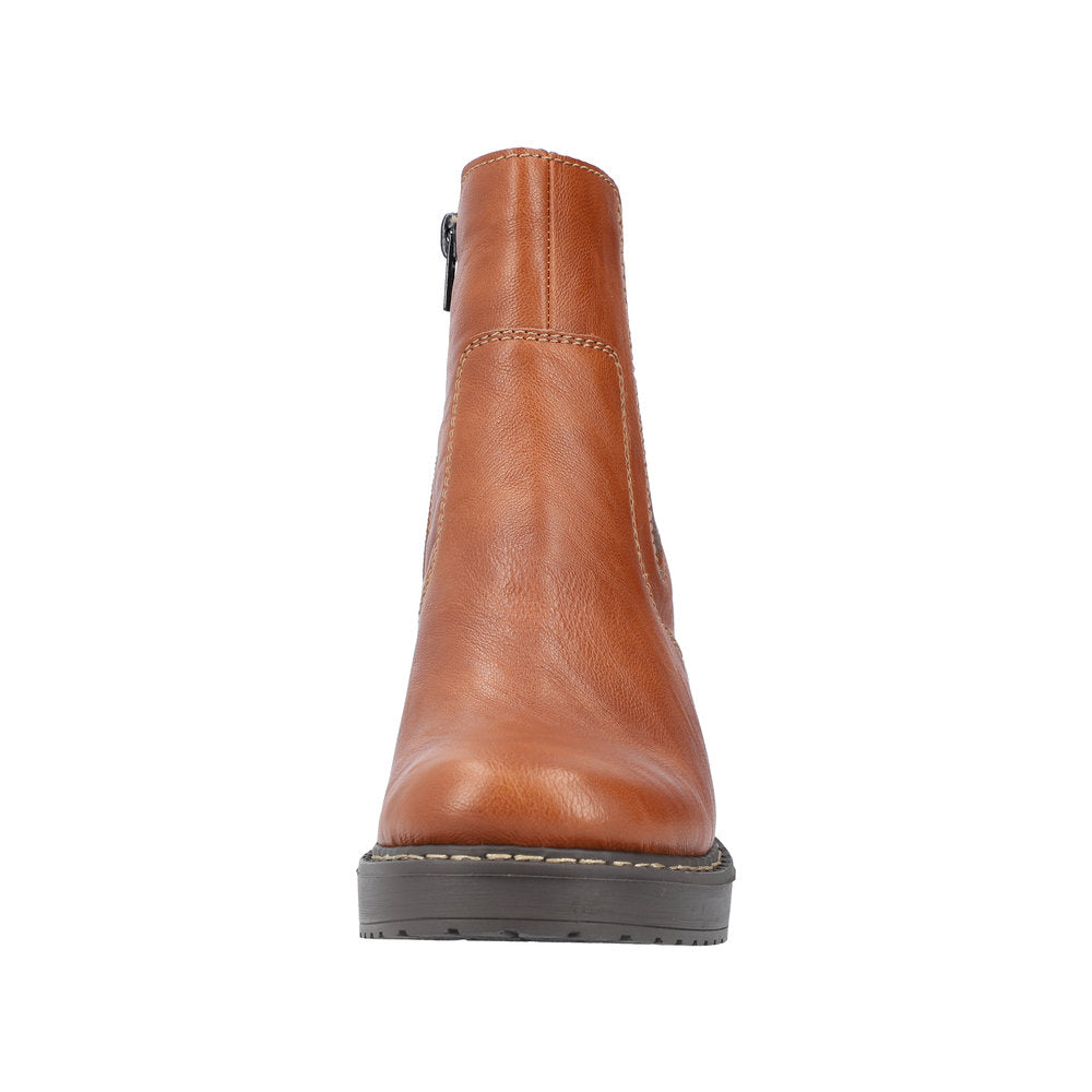 Rieker Synthetic Material Women's Short Y4151 Ankle Boots - Brown a4I9FGAd