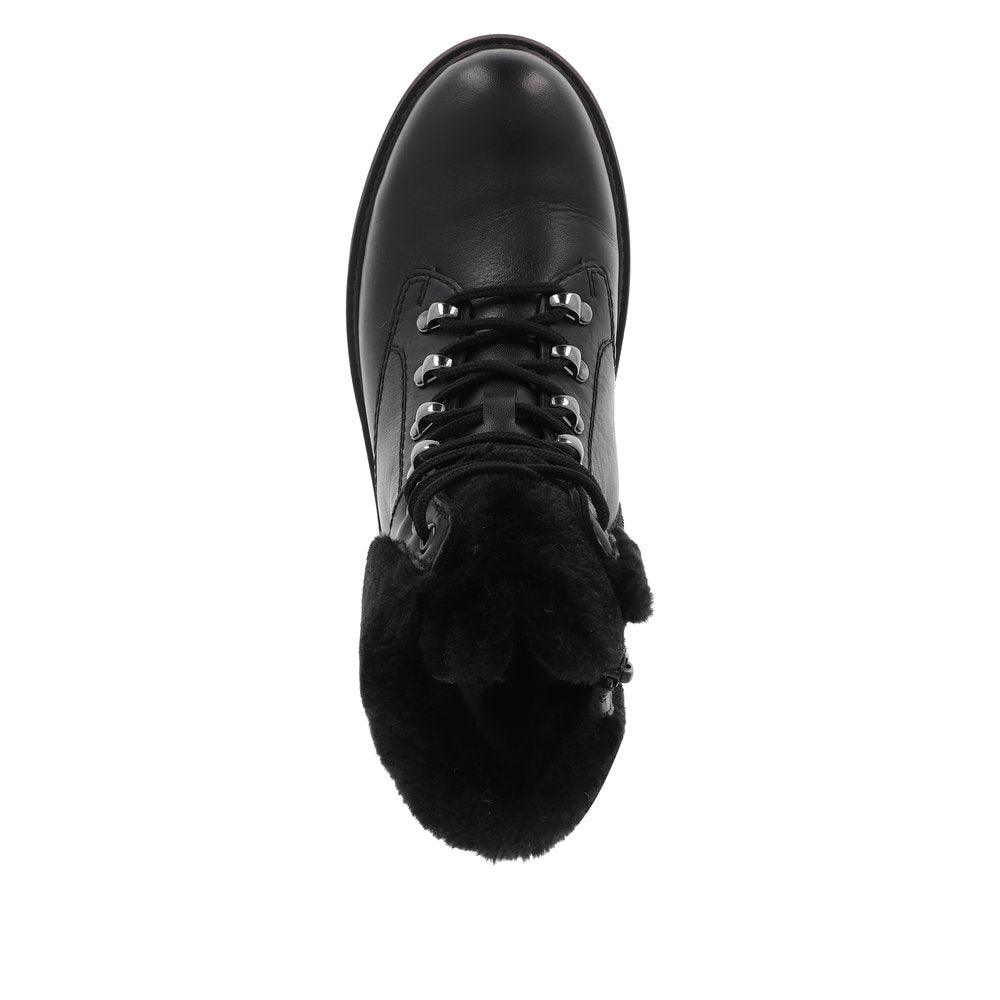 Remonte Leather Women's Mid Height D0U70 Mid-Height Bootsflip Grip - Black RVRys25Z