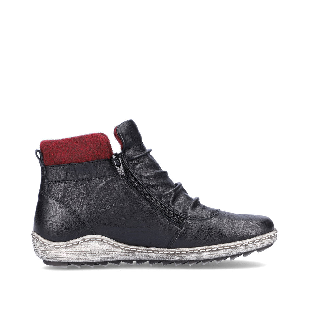 Remonte Leather Women's Mid Height R1486-22 Mid-Height Boots - Black Combination HdHimZEL