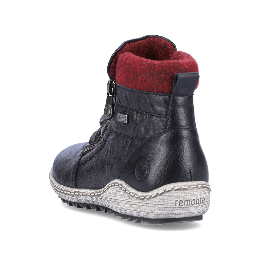 Remonte Leather Women's Mid Height R1486-22 Mid-Height Boots - Black Combination HdHimZEL