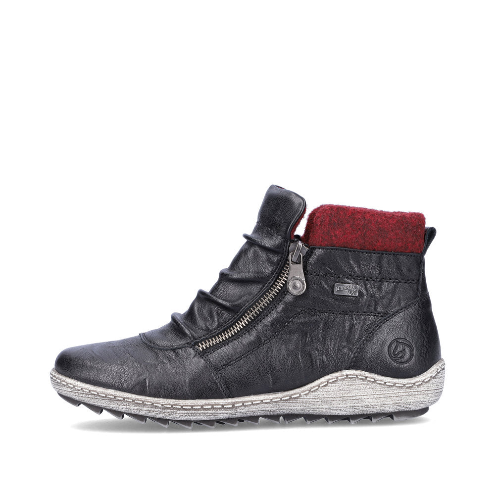 Remonte Leather Women's Mid Height R1486-22 Mid-Height Boots - Black Combination HdHimZEL