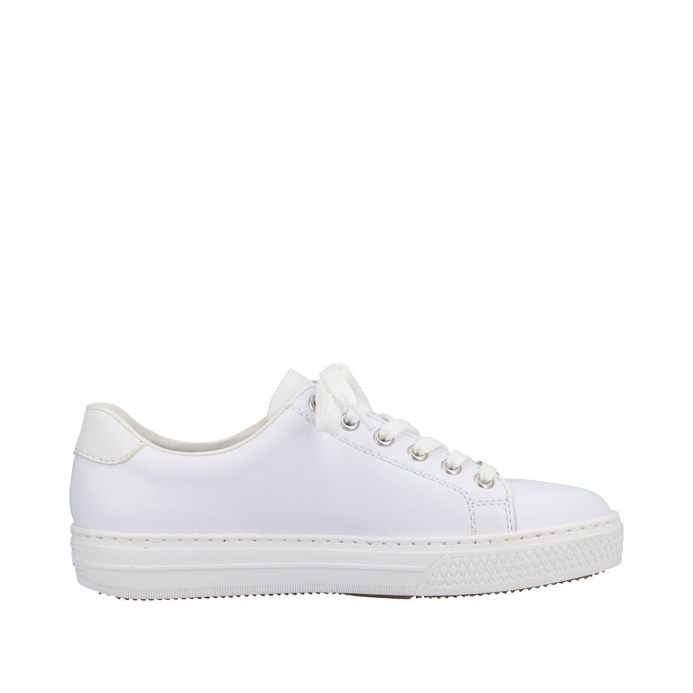 Rieker Women's Style L59L1 Athletic Lace-Up With Zip - White MFdDAIHE