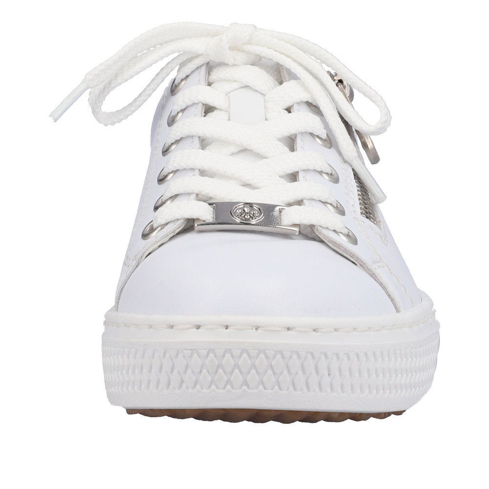 Rieker Women's Style L59L1 Athletic Lace-Up With Zip - White MFdDAIHE