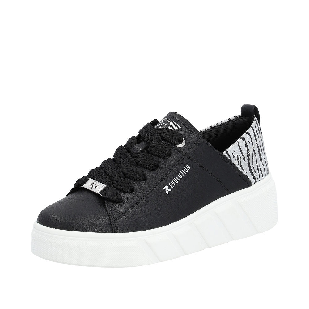 Rieker Evolution Women's Style W0502 Athletic Lace-Up - Black