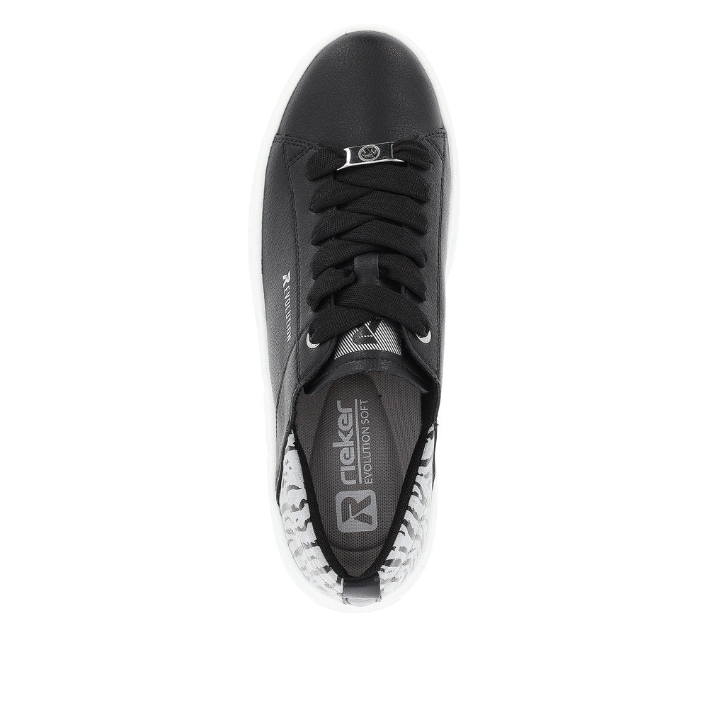 Rieker Evolution Women's Style W0502 Athletic Lace-Up - Black ej4XGAXs