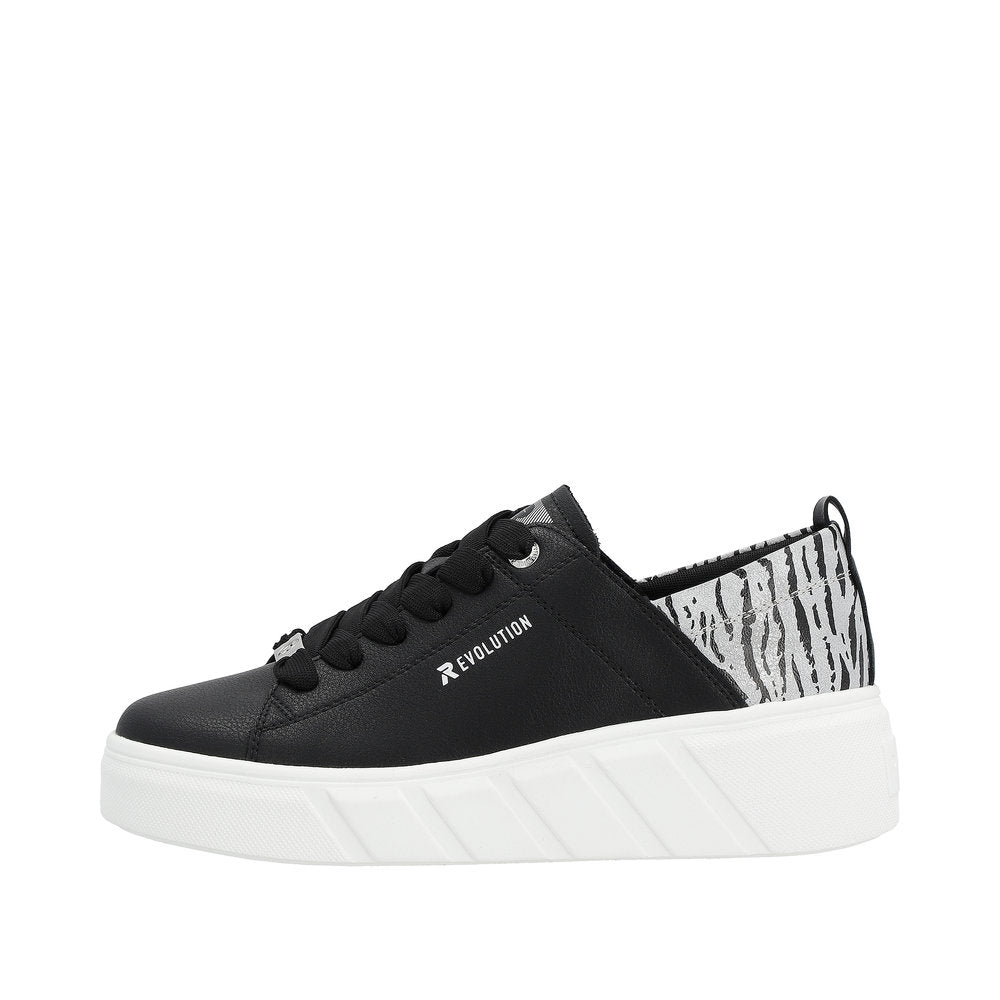 Rieker Evolution Women's Style W0502 Athletic Lace-Up - Black ej4XGAXs