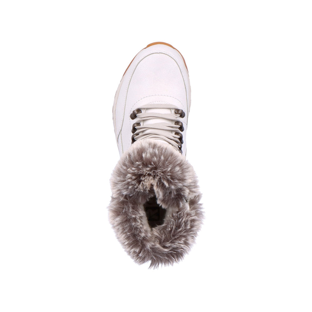 Rieker Evolution Leather Women's Mid Height W0063-00 Mid-Height Boots - White eZp1QfL4
