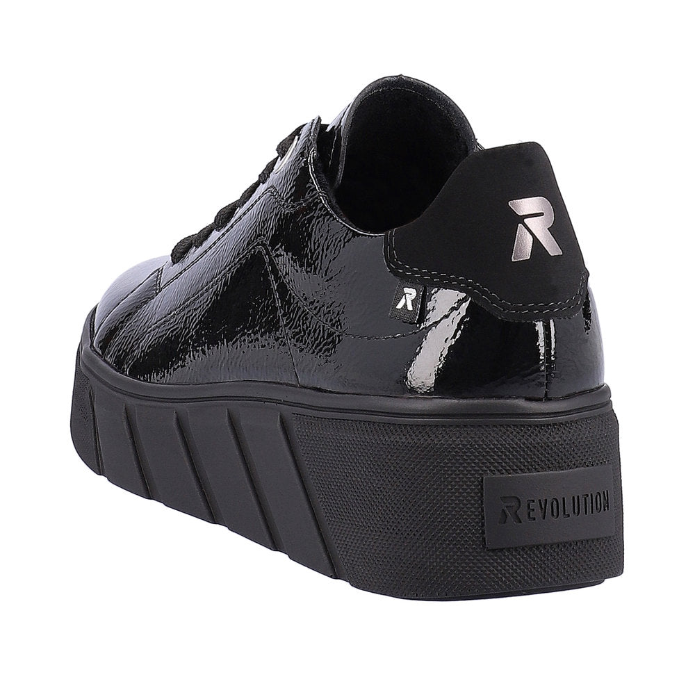Rieker Evolution Women's Style W0501 Athletic Lace-Up - Black LvmHWWxd