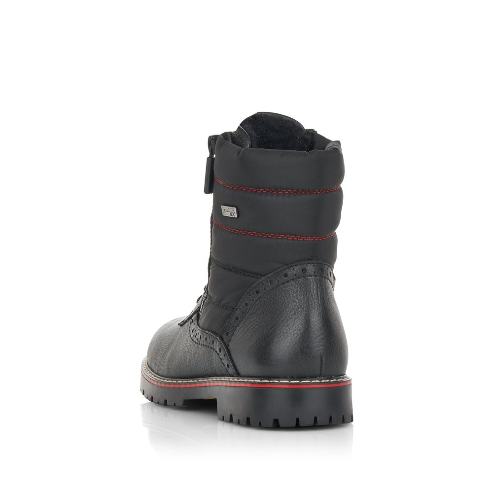 Remonte Leather Women's Mid Height D9374 Ankle Bootsflip Grip - Black J0lzNXIg