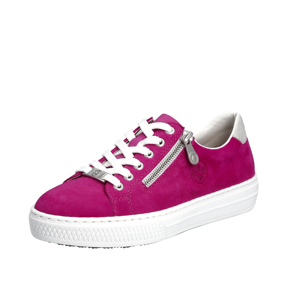 Rieker Women's Style L59L1 Athletic Lace-Up With Zip - Pink