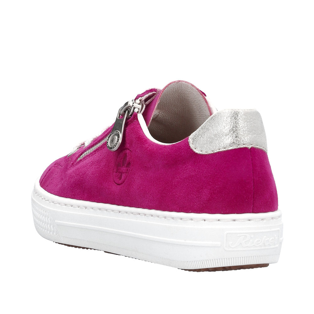 Rieker Women's Style L59L1 Athletic Lace-Up With Zip - Pink HmxRyuIy