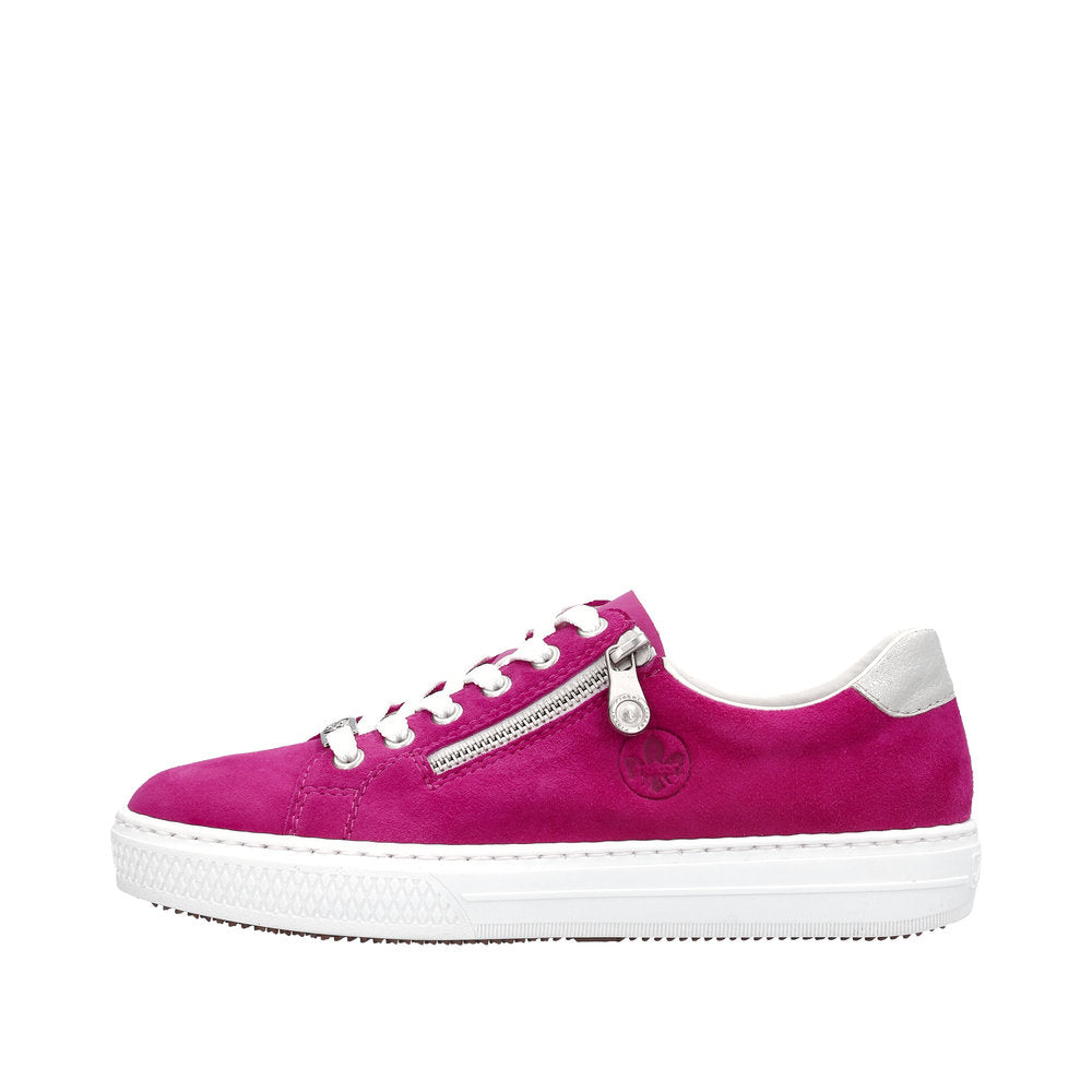 Rieker Women's Style L59L1 Athletic Lace-Up With Zip - Pink HmxRyuIy