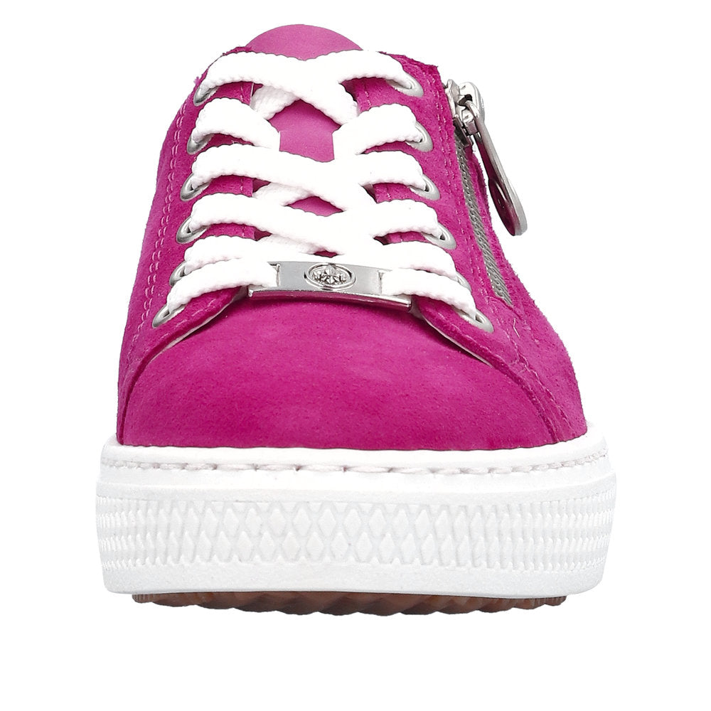 Rieker Women's Style L59L1 Athletic Lace-Up With Zip - Pink HmxRyuIy
