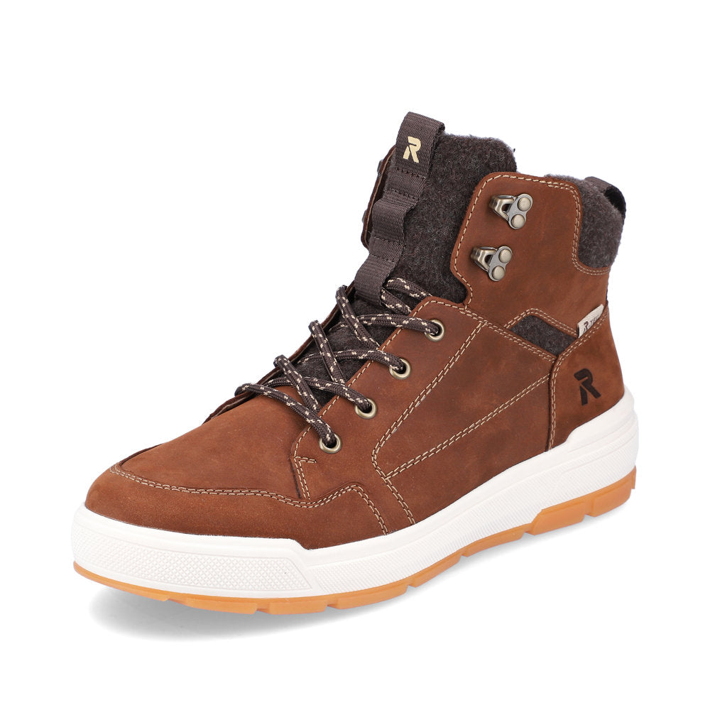 Rieker Evolution Suede Leather Men's U0070 Ankle Boots - Brown