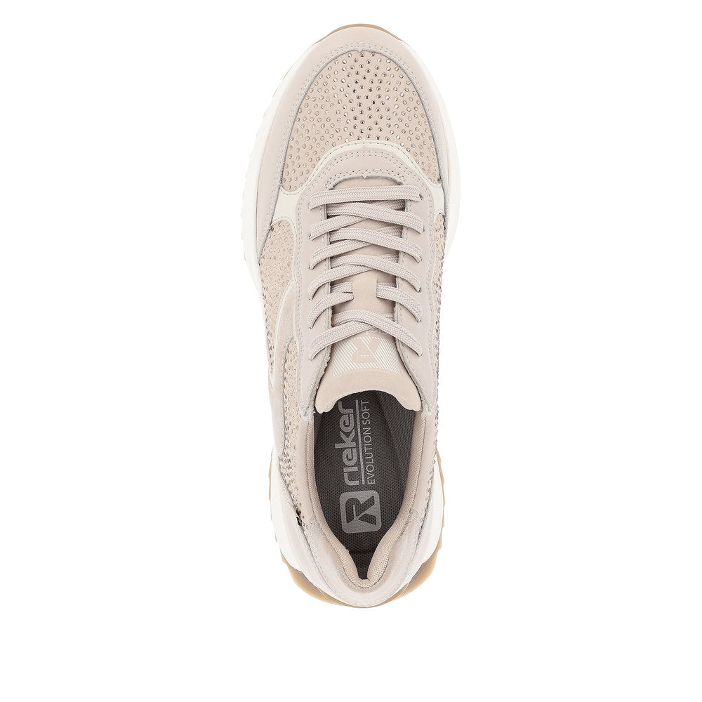 Rieker Evolution Women's Style W1304 Athletic Lace-Up - Pink 4ivSXBYl