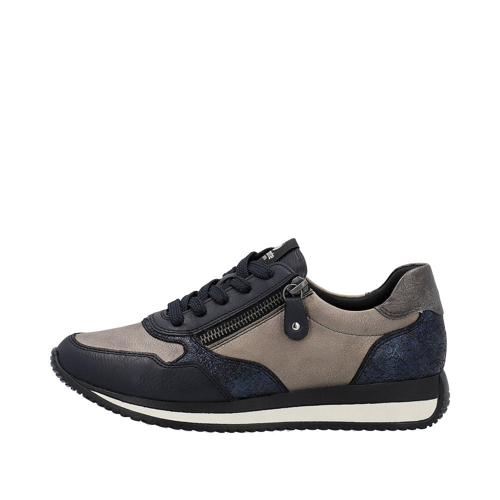 Remonte Women's Style D0H01 Athletic Lace-Up With Zip - Blue Combination KrxUoQnN