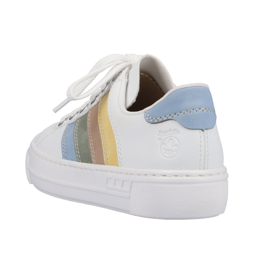 Rieker Women's Style L8802 Athletic Lace-Up - White Combination WJdDg9cl