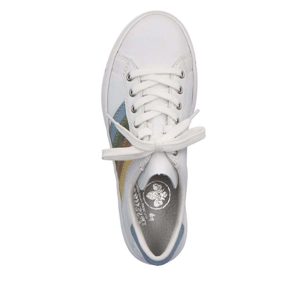 Rieker Women's Style L8802 Athletic Lace-Up - White Combination WJdDg9cl