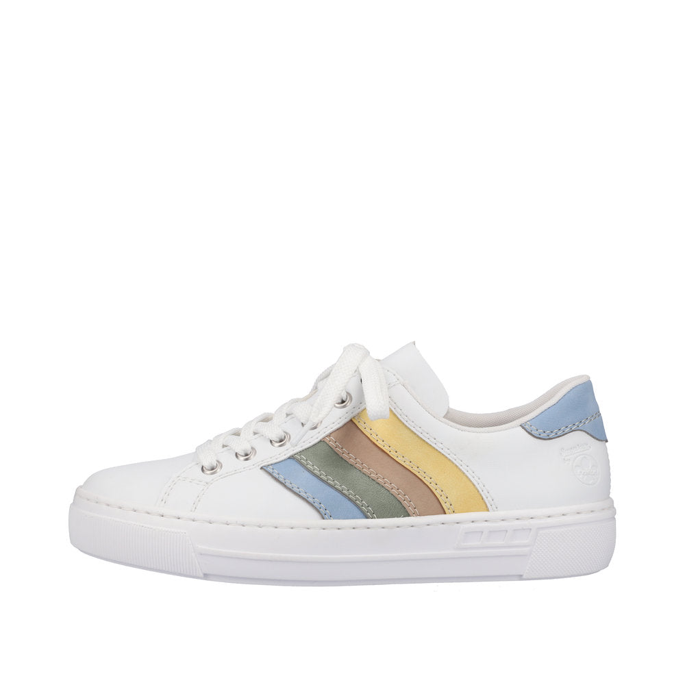 Rieker Women's Style L8802 Athletic Lace-Up - White Combination WJdDg9cl