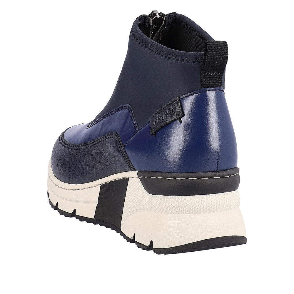 Rieker Synthetic Material Women's Short N6352 Ankle Boots - Beige Combination Rphwmpcr