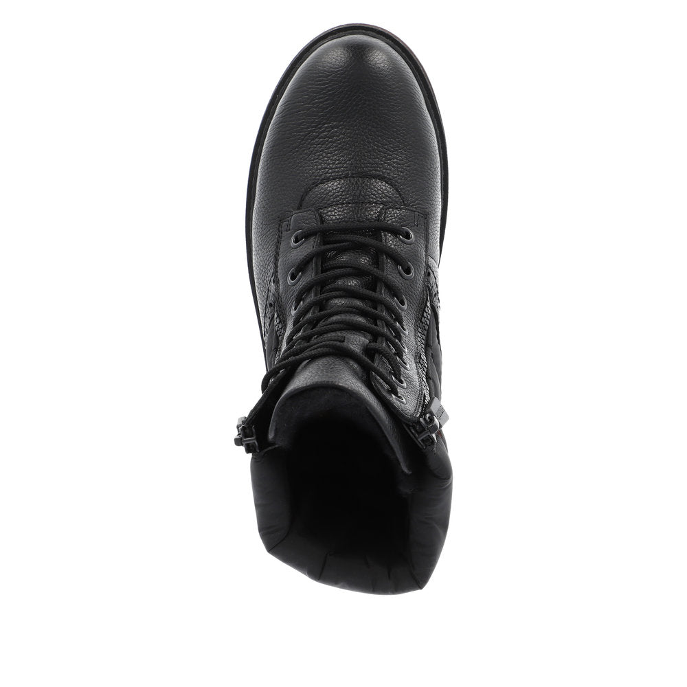 Remonte Leather Women's Mid Height D0U71 Mid-Height Bootsflip Grip - Black d7ZLds7d