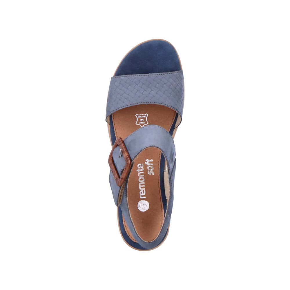 Remonte Women's Style D6453 Dress Sandal - Blue qDXe4osu