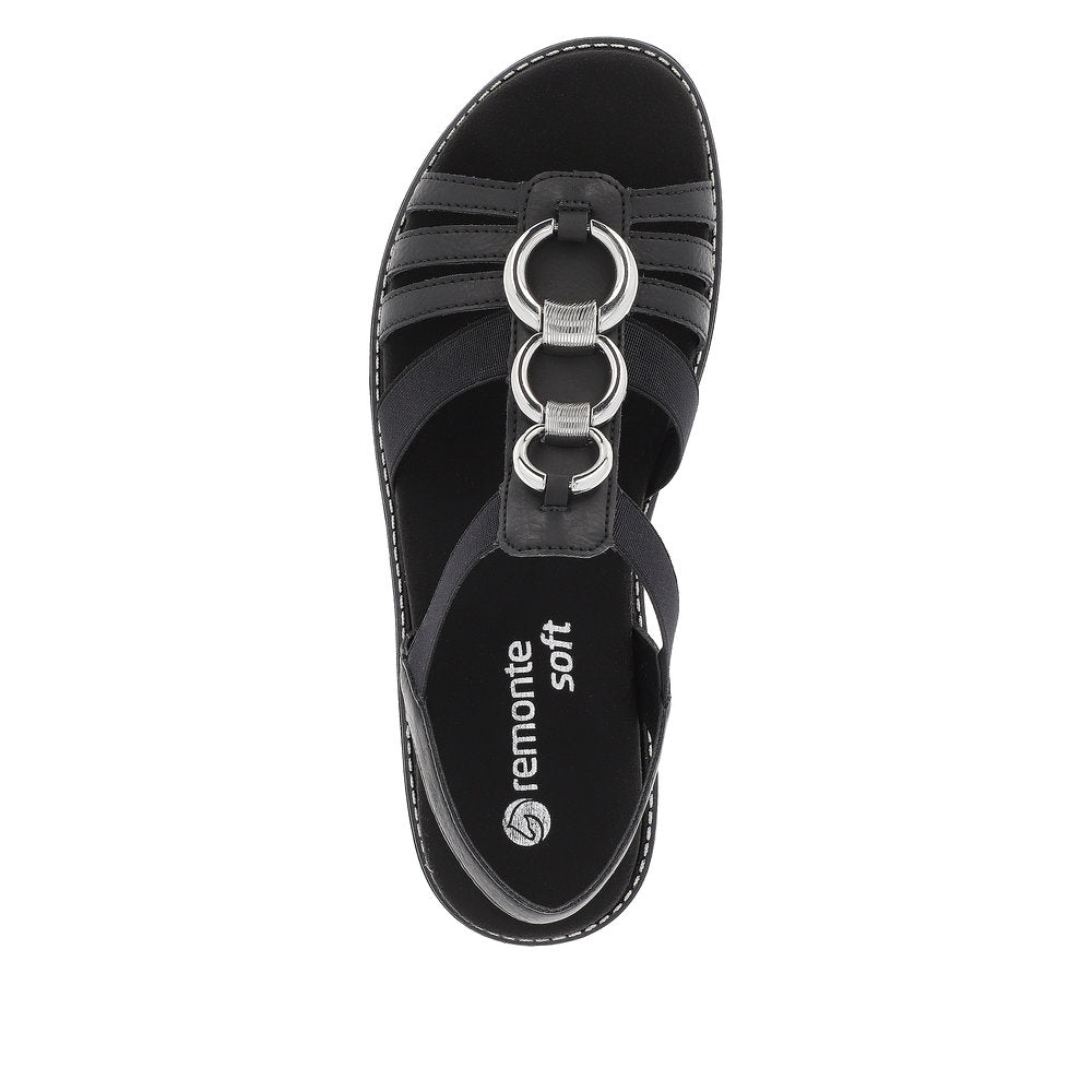 Remonte Women's Style D2073 Casual Sandal - Black 7OI7TraO