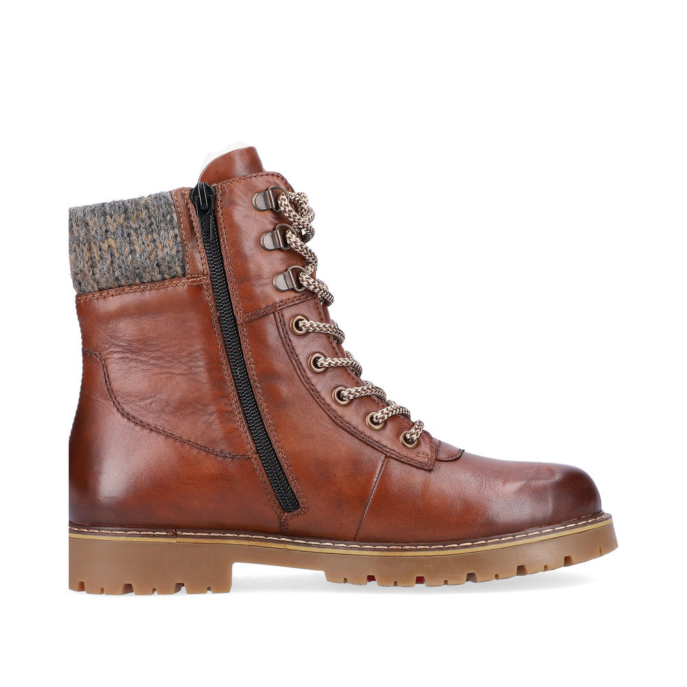 Remonte Leather Women's Mid Height D9378-00 Mid-Height Bootsflip Grip - Brown Combination LDTg0Nhx