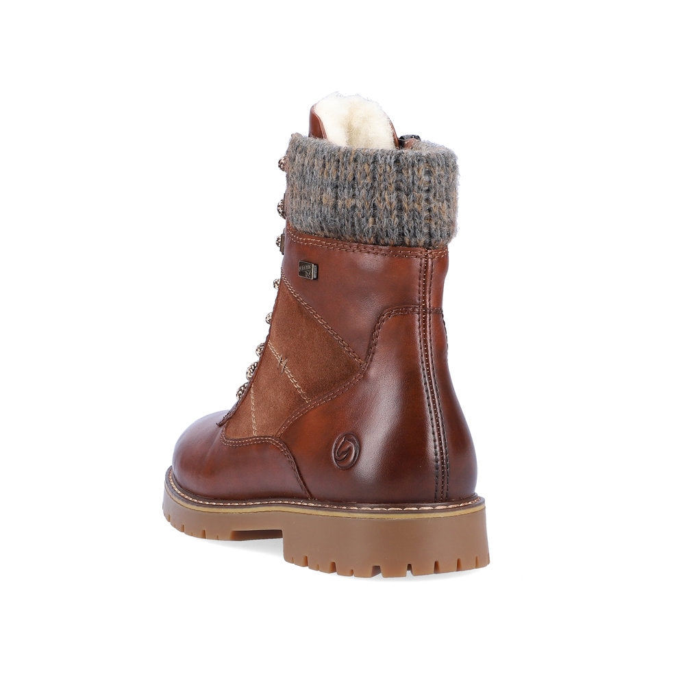 Remonte Leather Women's Mid Height D9378-00 Mid-Height Bootsflip Grip - Brown Combination LDTg0Nhx