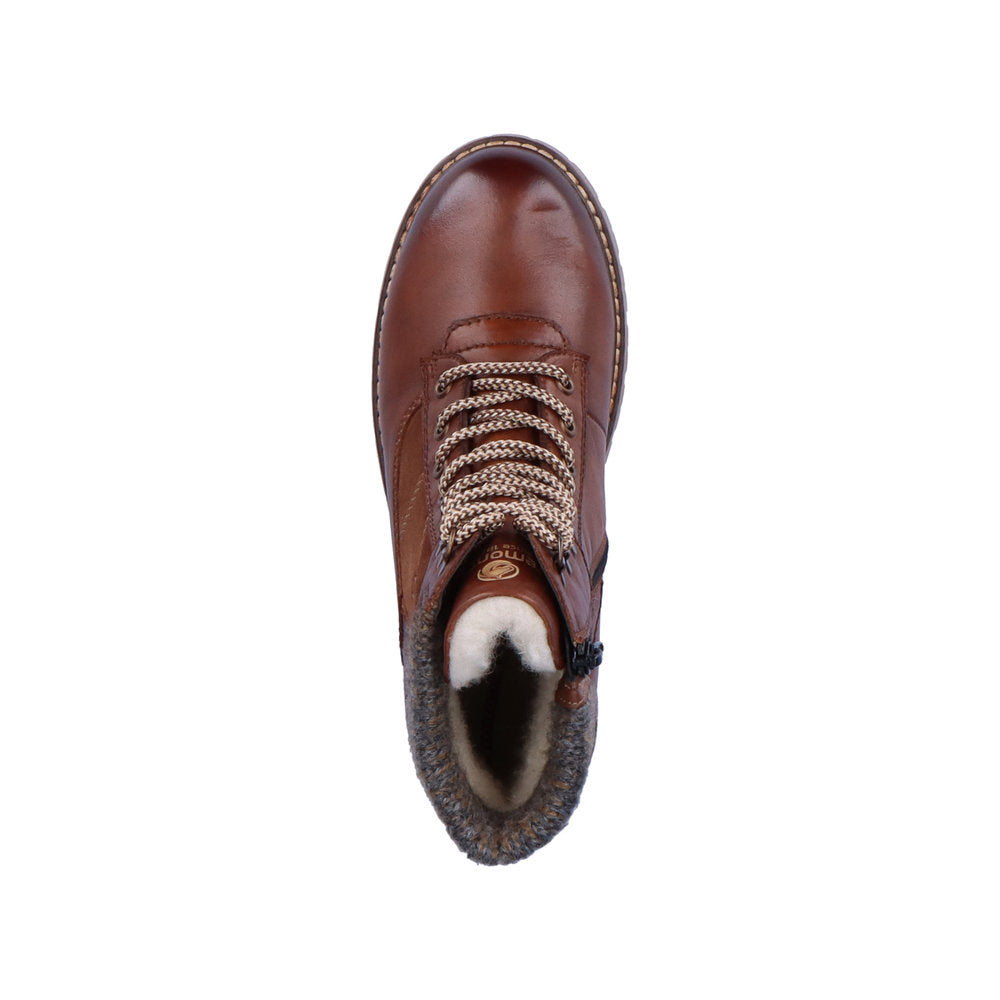 Remonte Leather Women's Mid Height D9378-00 Mid-Height Bootsflip Grip - Brown Combination LDTg0Nhx