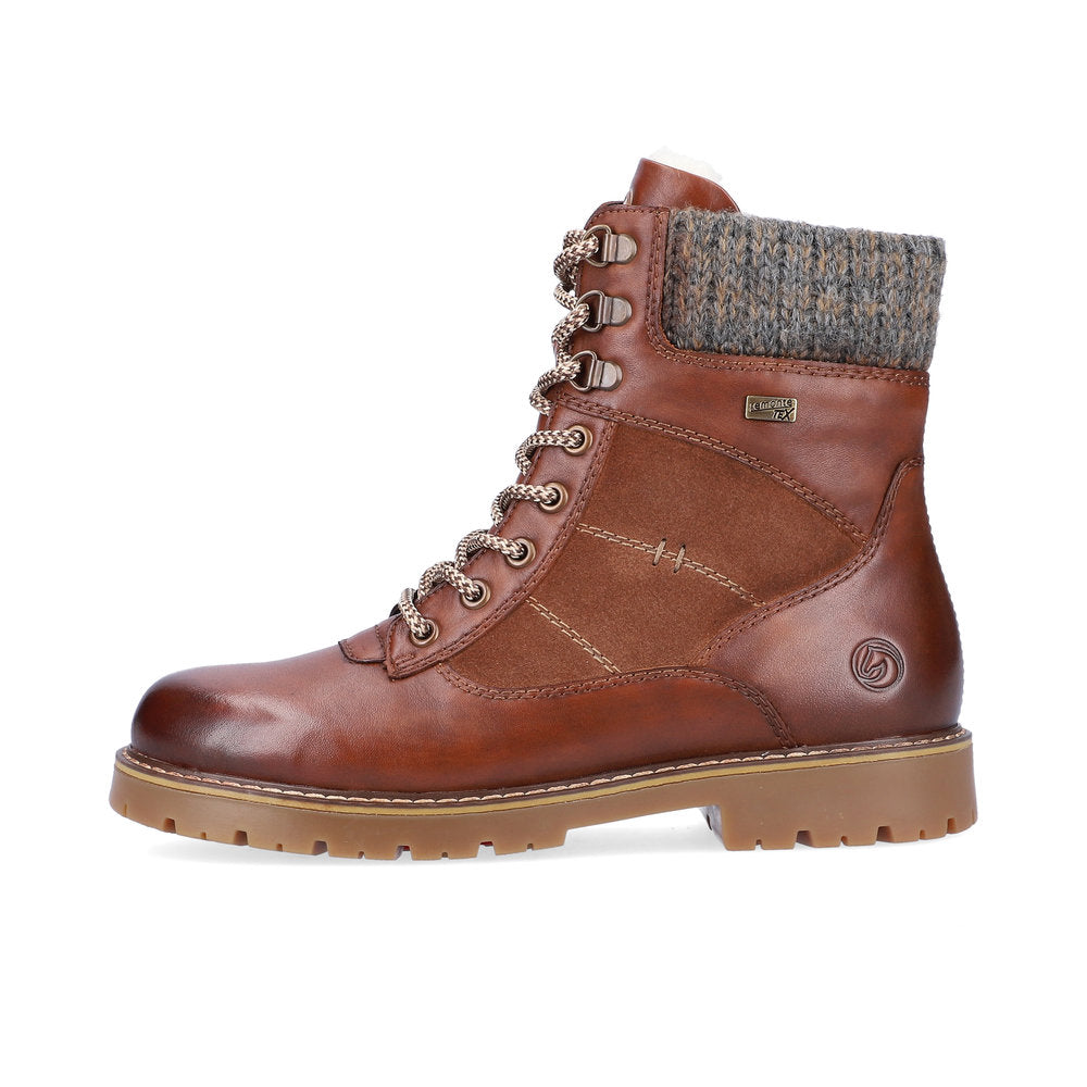 Remonte Leather Women's Mid Height D9378-00 Mid-Height Bootsflip Grip - Brown Combination LDTg0Nhx
