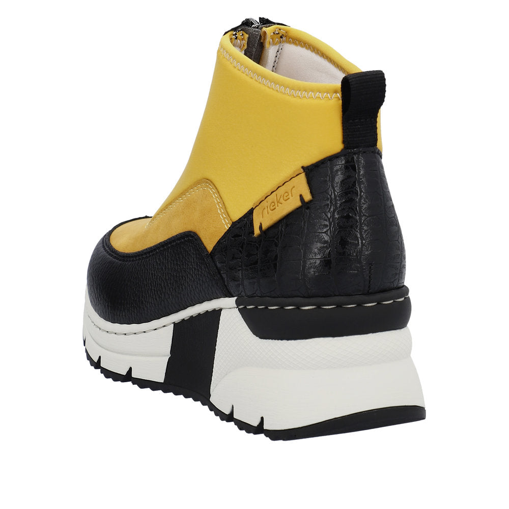Rieker Synthetic Material Women's Short N6352 Ankle Boots - Blue MjehqJD3