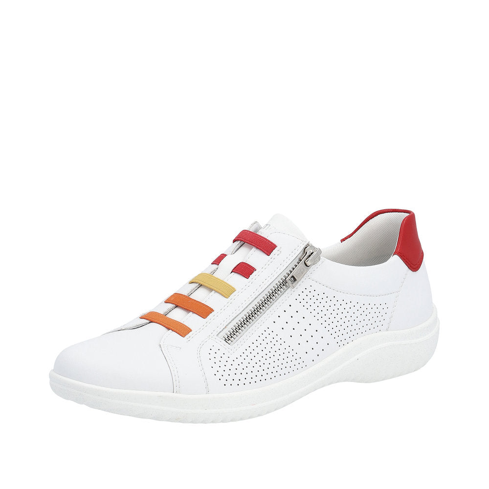 Remonte Women's Style D1E02 Casual Zipper - White Combination