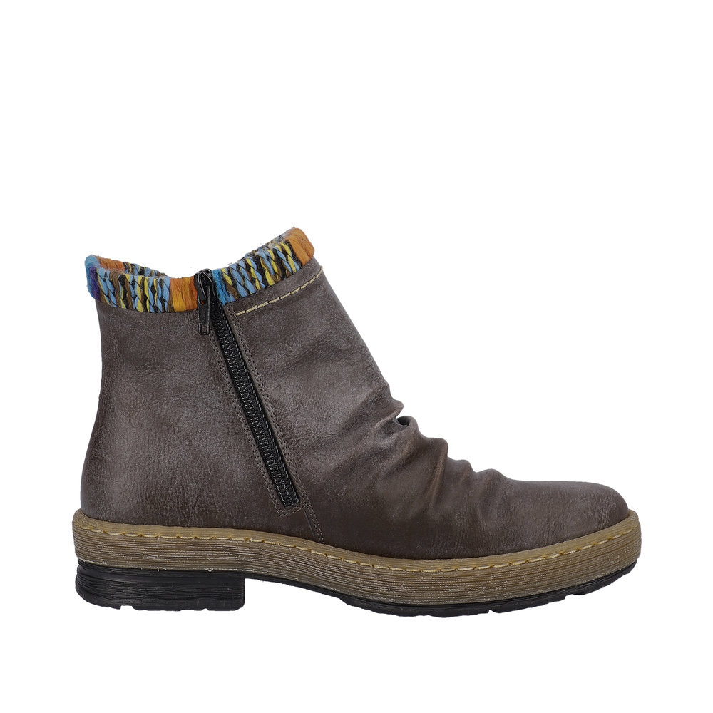 Rieker Synthetic Material Women's Short Z6755 Ankle Boots - Brown GEX75IUh