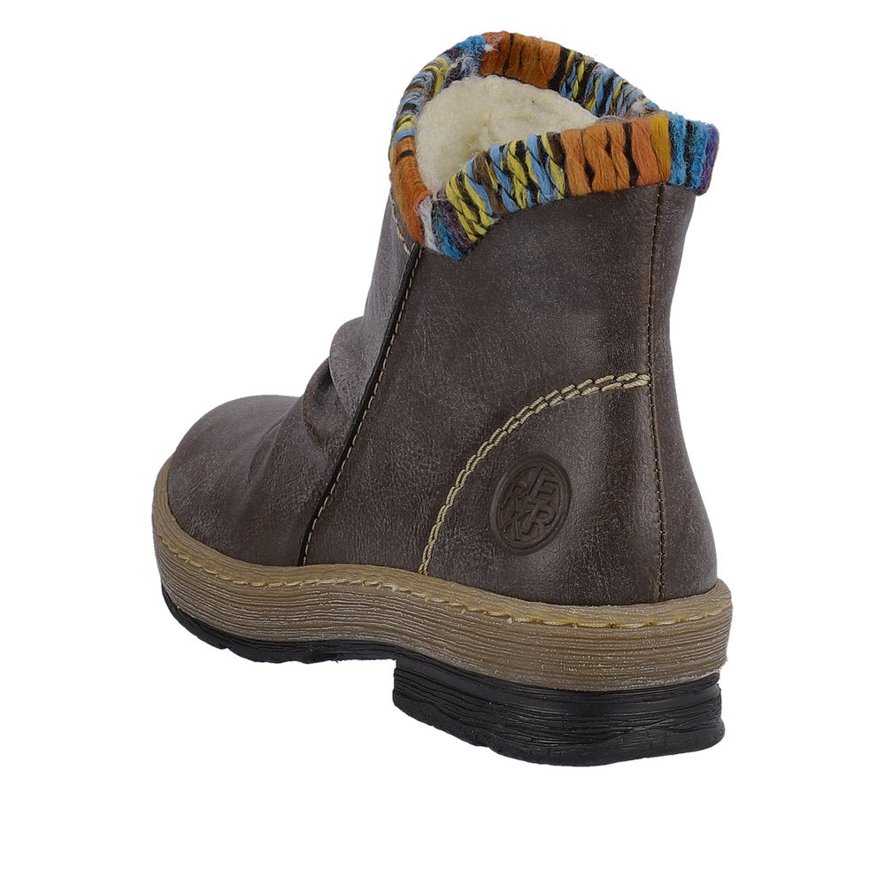 Rieker Synthetic Material Women's Short Z6755 Ankle Boots - Brown GEX75IUh