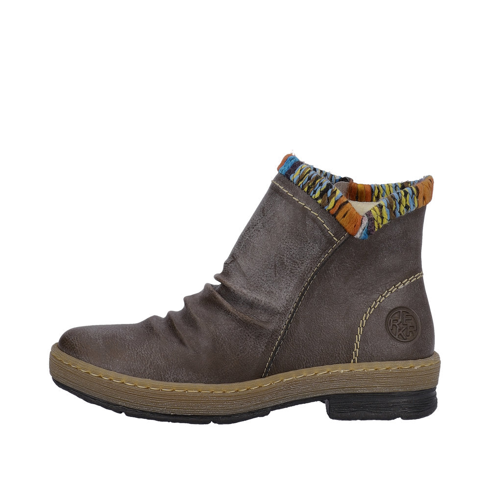 Rieker Synthetic Material Women's Short Z6755 Ankle Boots - Brown GEX75IUh
