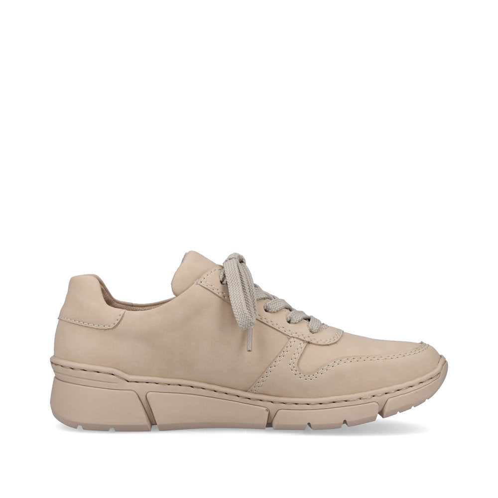Rieker Women's Style M0131 Athletic Lace-Up With Zip - Beige TIGfnd8g