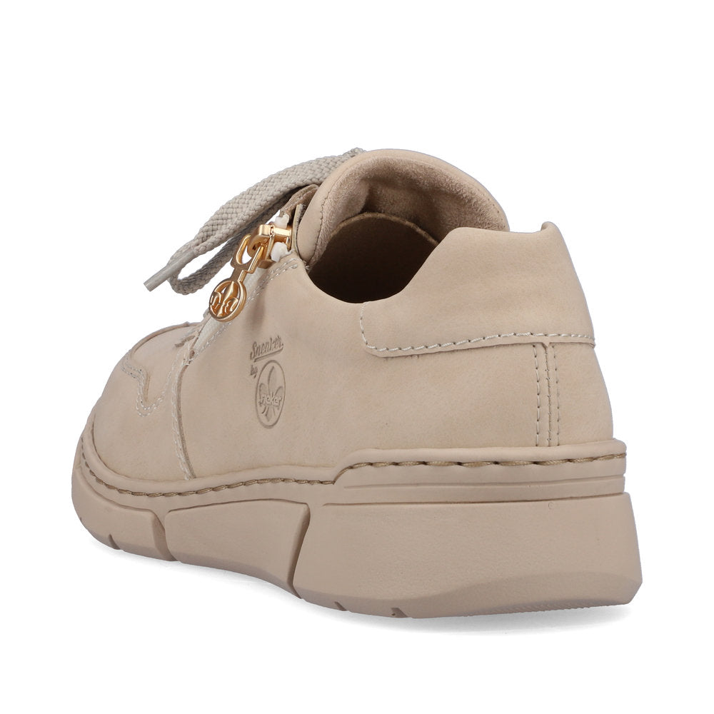 Rieker Women's Style M0131 Athletic Lace-Up With Zip - Beige TIGfnd8g